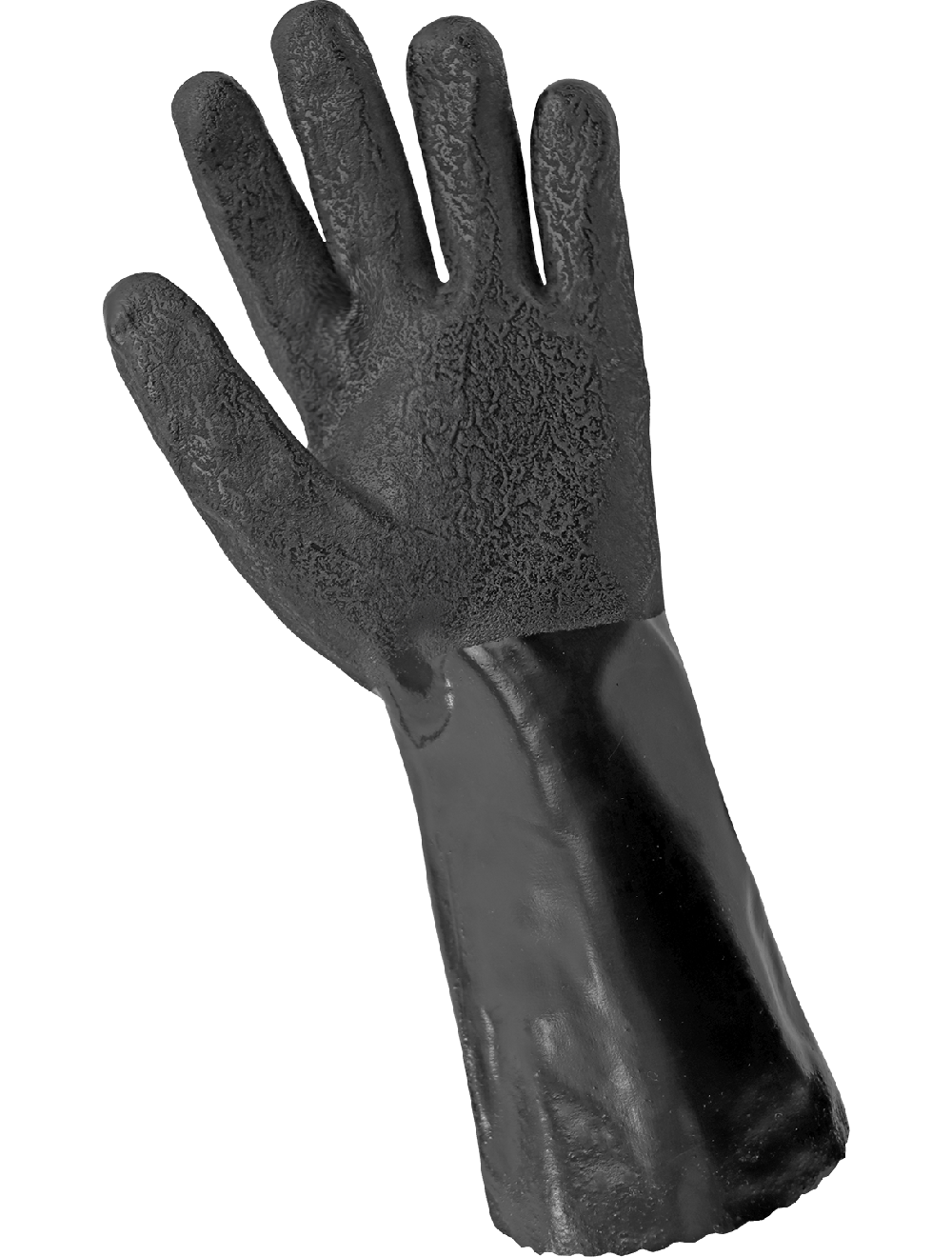 Global Glove - 714R - Chemical Handling Gloves - pvc coating - black