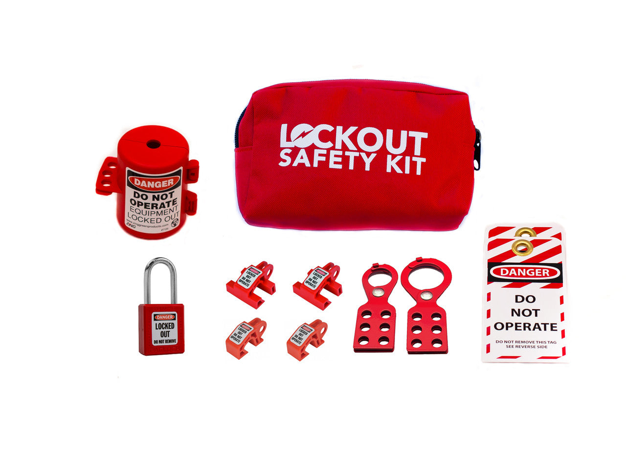 USA Lockout Tagout Pouch Kit, 12 Components
