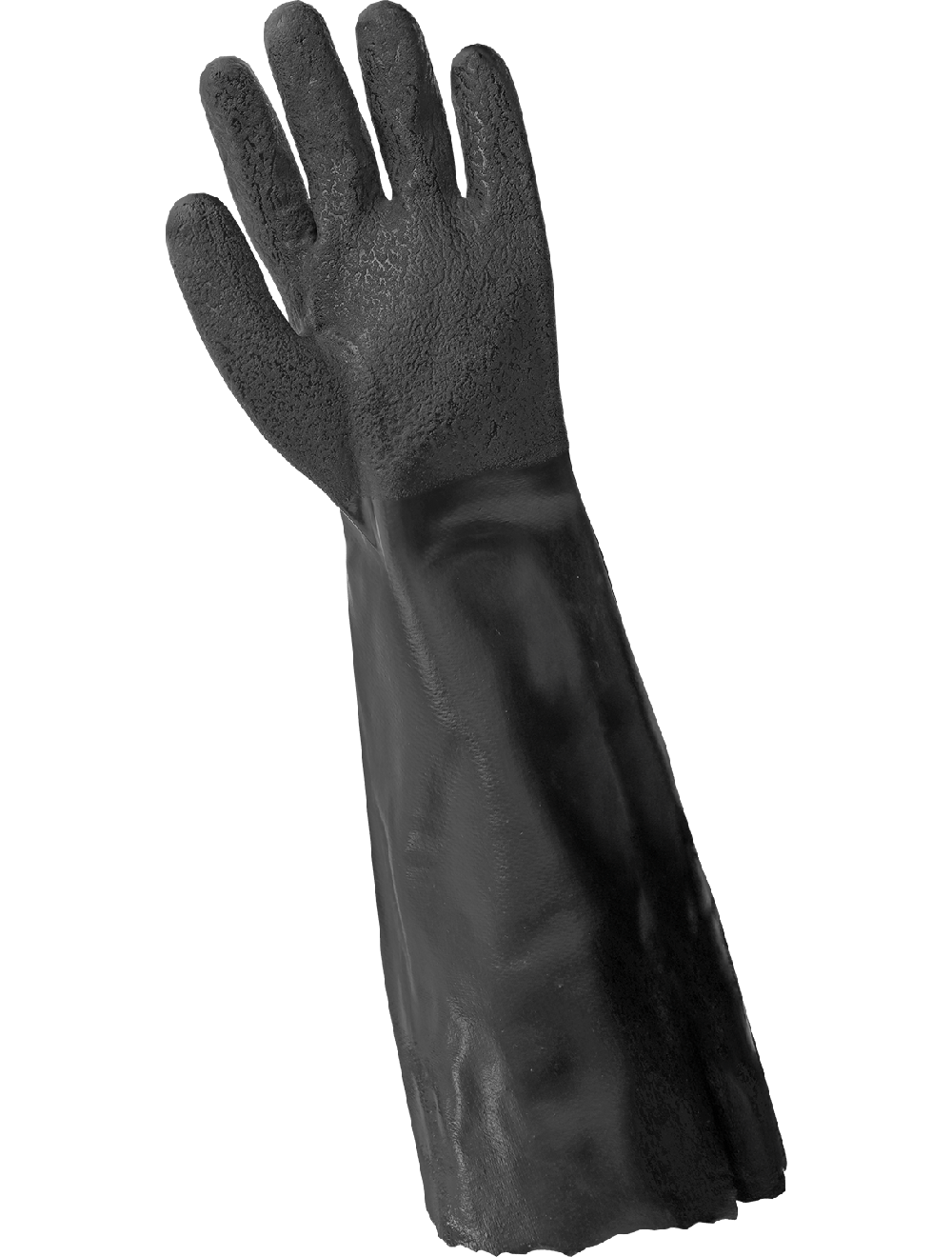 Global Glove - 718R - Chemical Handling Gloves - pvc coating - black