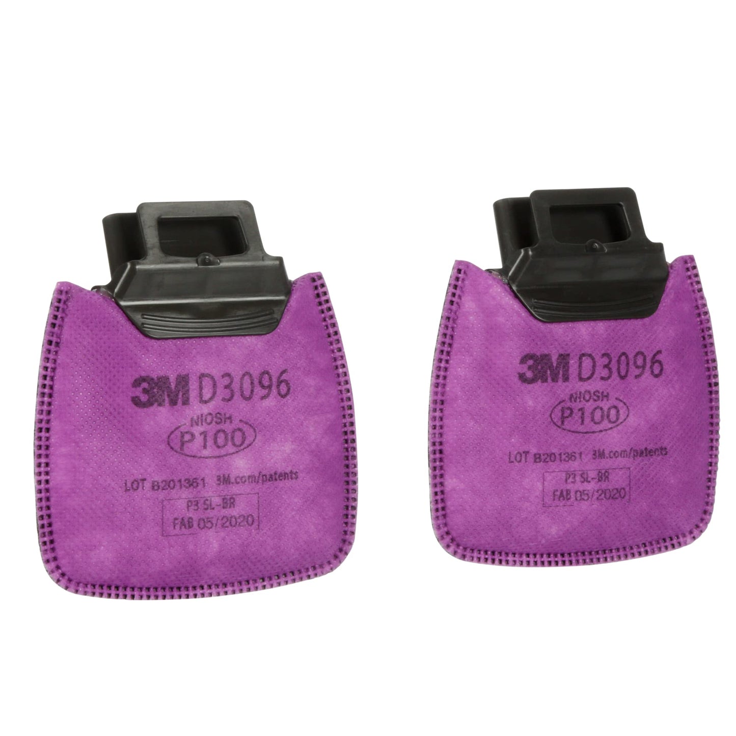 3M™ Secure Click™ Particulate Filter P100 with Nuisance Level Acid Gas Relief D3096, 100 ea/Case