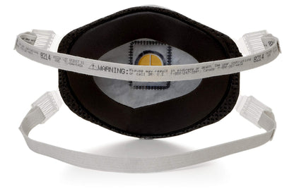 3M™ Particulate Respirator 8214, N95, with Faceseal and Nuisance Level Organic Vapor Relief 10 EA / BX