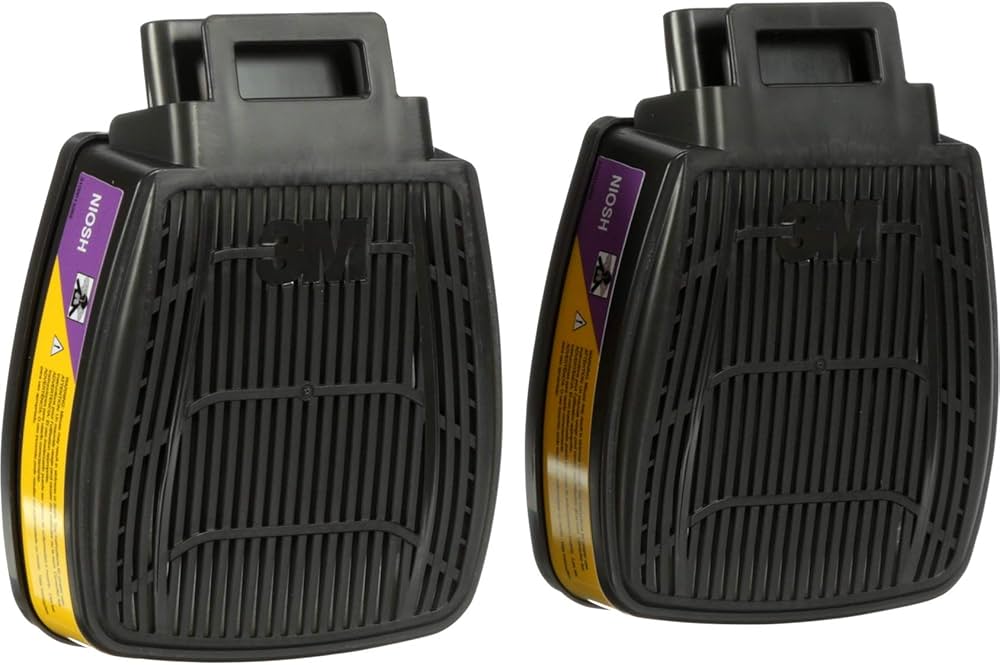 3M™ Secure Click™ Organic Vapor/Acid Gas Cartridge/Filter P100 D80923, 2 EA / PK