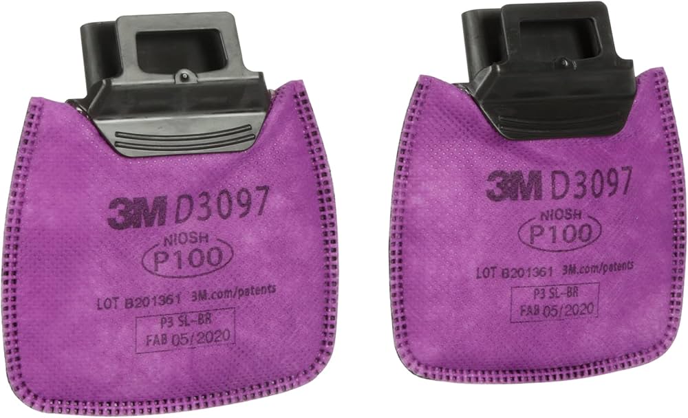 3M™ Secure Click™ Particulate Filter P100 with Nuisance Level Organic Vapor Relief D3097, 100 ea/Case