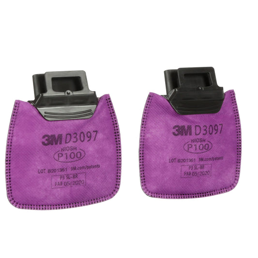 3M™ Secure Click™ Particulate Filter P100 with Nuisance Level Organic Vapor Relief D3097, 100 ea/Case