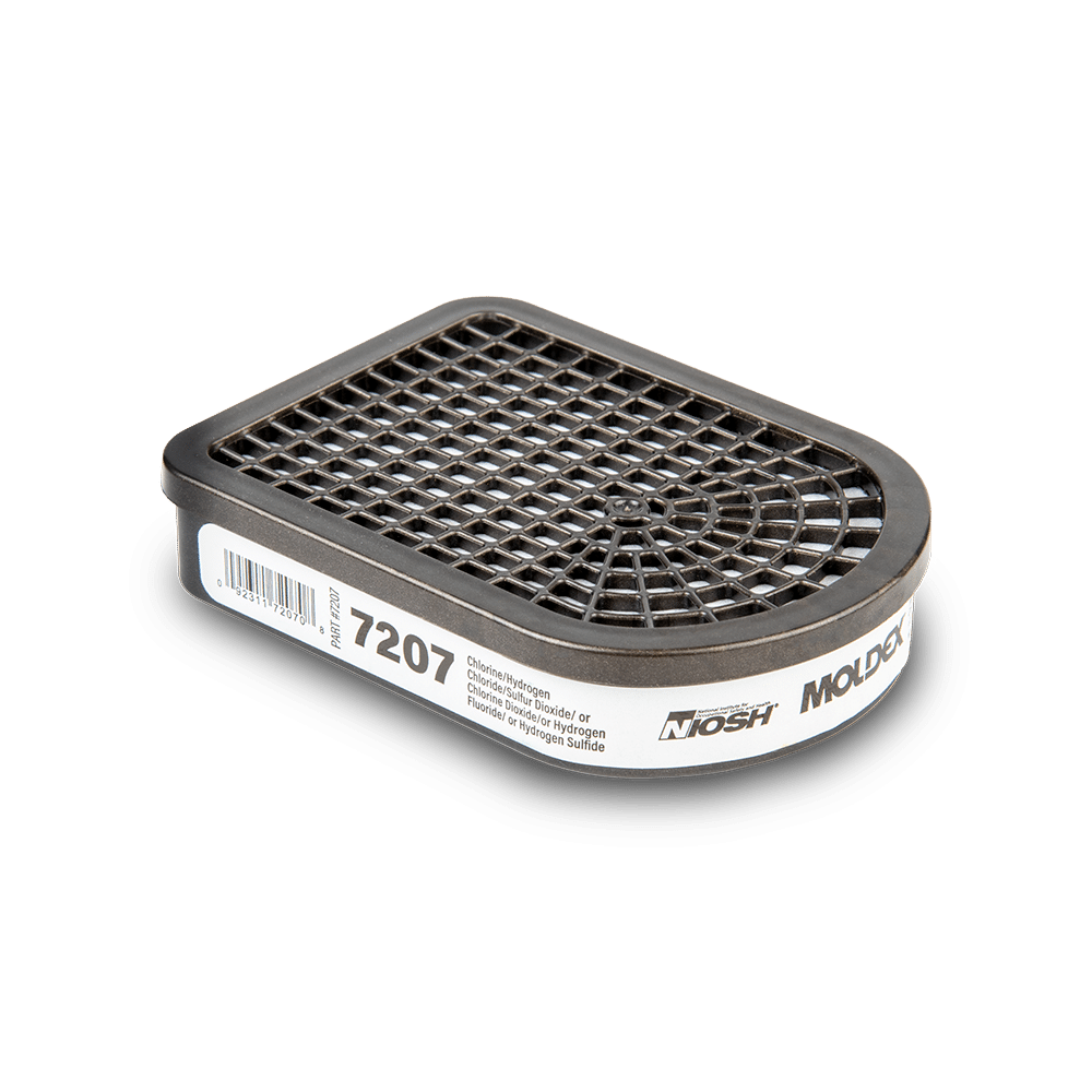 Semi-Rectangular Acid Gas Cartridges For 7000/7800/9000 Series Respirators - Moldex 7207