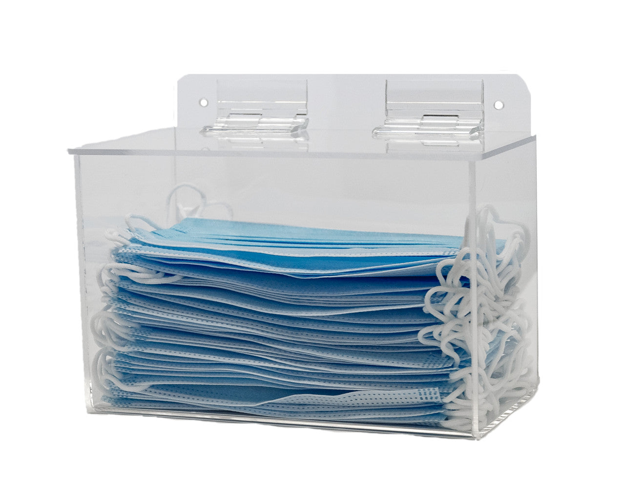 ZING Face Mask Dispenser With Lid - 8 1/4"W X 4"D X 5 3/5"H, Acrylic - official Zing product image 1