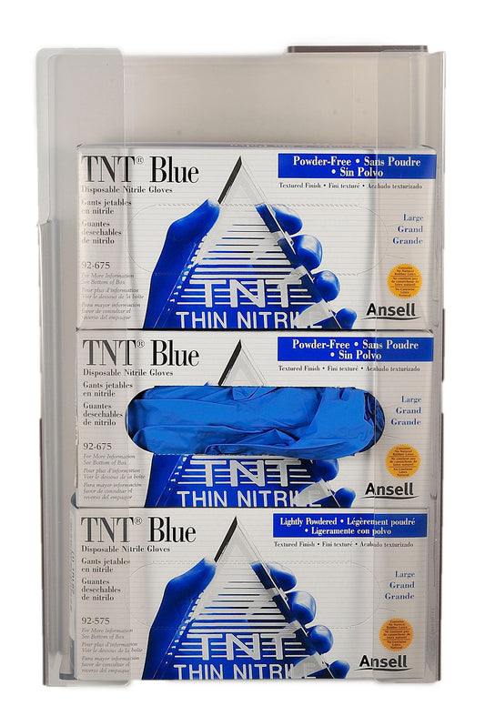 ZING Glove Dispenser, Triple, Clear, Universal Mount - official Zing product image 1