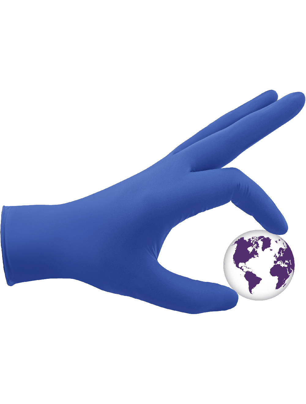 Global Glove - 725PF - Disposable Gloves - nitrile coating - blue