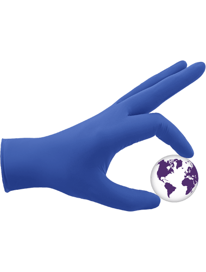 Global Glove - 725PF - Disposable Gloves - nitrile coating - blue