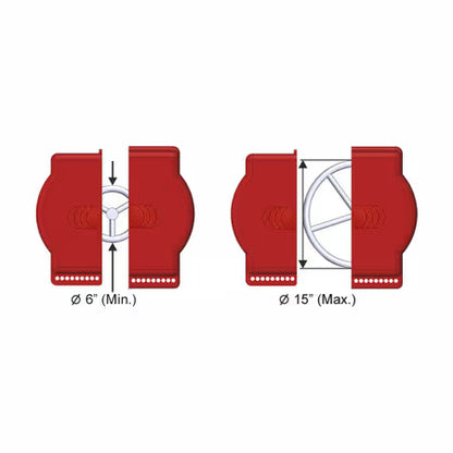 ZING Gate Valve Lockout - Adjustable 6"-15", Plastic