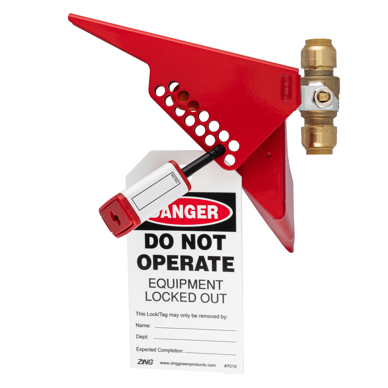 ZING Ball Valve Lockout, 1 Piece Steel, Large 1-1/4" To 3" - official Zing product image 4