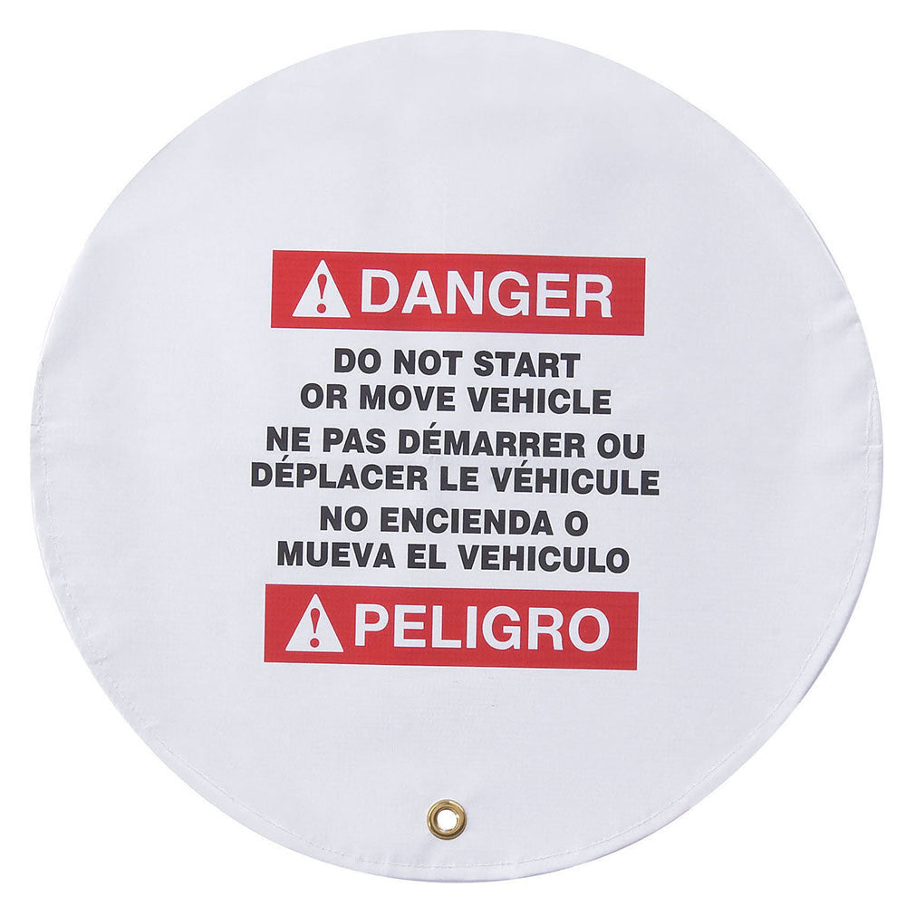 ZING Sign, Danger Chock Wheels, 7X10, Aluminum - 1124A