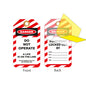 ZING Lockout Tag, Do Not Operate Self Laminating Tag, 10/Pk. Plastic, Clear Laminating Cover - 7350