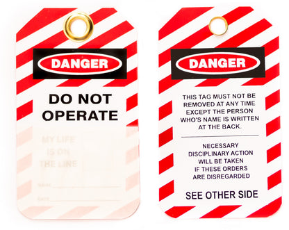 ZING Lockout Photo Tag, Do Not Operate Self Laminating Tag, 10/Pk, Plastic, Clear Laminating Cover - official Zing product image 2