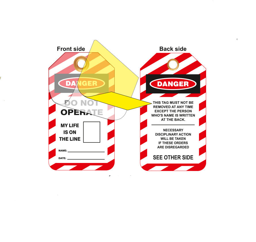 ZING Lockout Photo Tag, Do Not Operate Self Laminating Tag, 10/Pk, Plastic, Clear Laminating Cover - official Zing product image 1