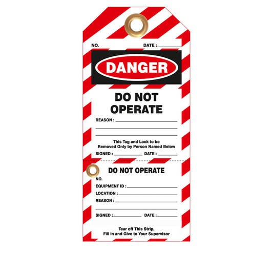 ZING Lockout Tag, Do Not Operate Perforated 2-Part, 10/Pk - official Zing product image 1