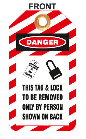 ZING Lockout Tag, 10/Pk, Danger This Tag And Lock To Be Removed Only By Person Shown On Back, 6"X3" - official Zing product image 1