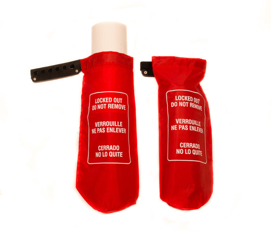 ZING Hoist Control, Plug Cover Bag Lockout 9 X 18" - With Pipe 5 X 12" - official Zing product image 1