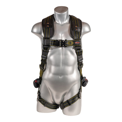 KStrong® Kapture™ Element 5-Point Full Body Harness with Revolta™ Oil and Water Repellent Webbing, 1 Enhanced Dorsal D-ring Plus™, Back/Shoulder Pad, Trauma Relief Straps, QC Chest and Legs – (ANSI)