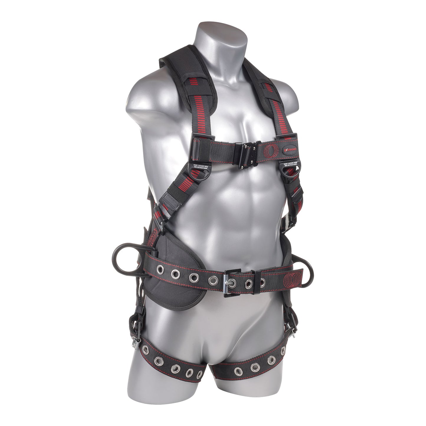 KStrong® Kapture™ Epic 5-Point Full Body Harness, Padded, 3 D-Rings, QC Chest, TB Legs (ANSI)
