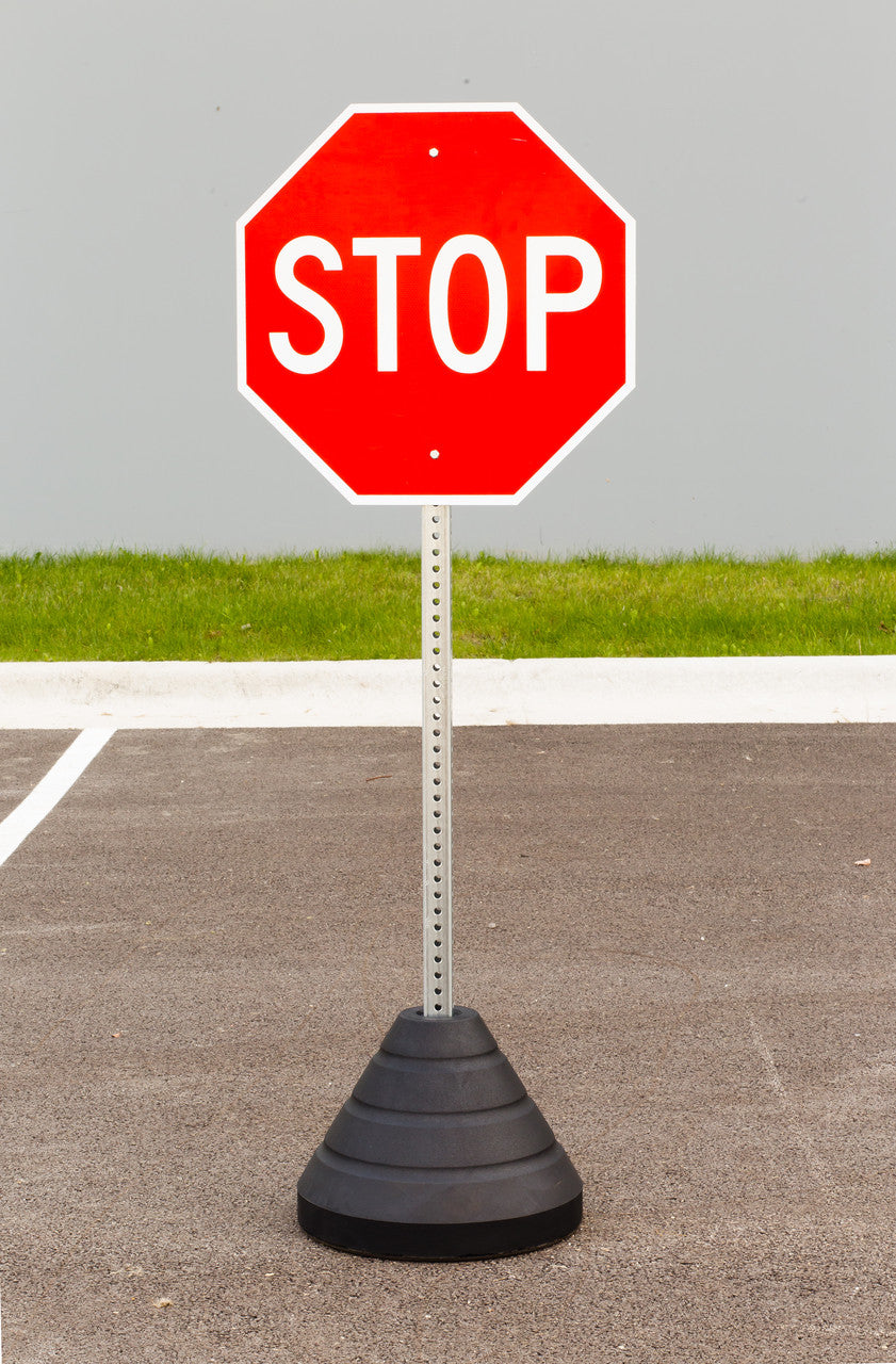 ZING Sign Base, 72 Lb, Post And 24 In. Stop Sign - official Zing product image 1