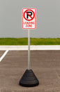 ZING Sign Base, 72 Lb. Post And Loading Zone Sign - 7450