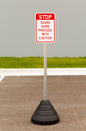 ZING Sign Base, 72 Lb, Post And Sound Horn Sign - 7452