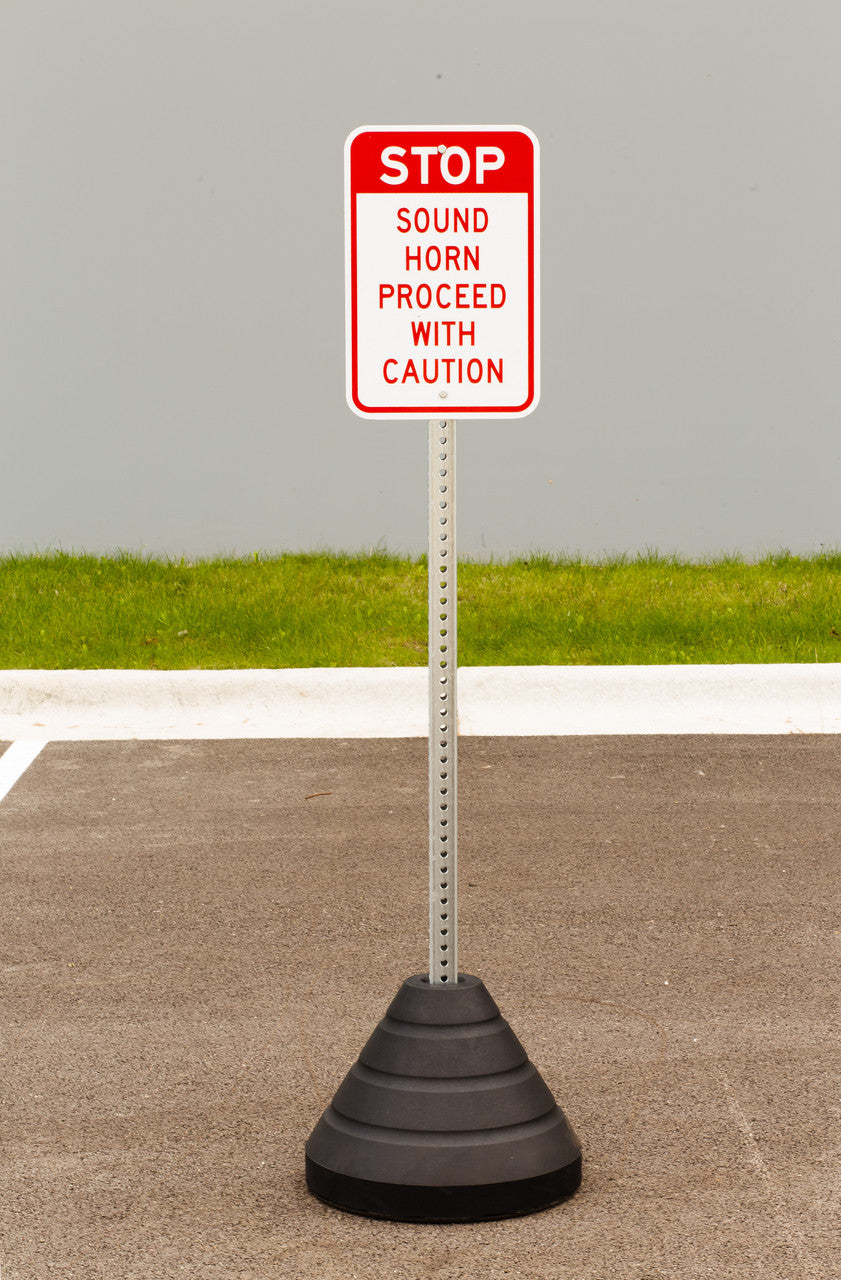 ZING Sign Base, 72 Lb, Post And Sound Horn Sign - official Zing product image 1