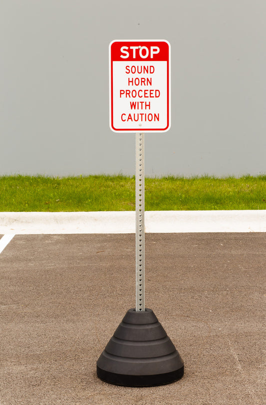 ZING Sign Base, 72 Lb, Post And Sound Horn Sign - official Zing product image 1