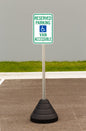 ZING Sign Base, 72 Lb, Post And Reserved Parking Van Accessible Handicapped Sign - official Zing product image 1