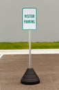 ZING Sign Base, 72 Lb, Post And Visitor Parking Sign - 7463