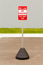 ZING Sign Base, 72 Lb, Post And Fire Lane No Parking Sign - 7470