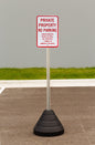 ZING Sign Base, 72 Lb, Post And Private Property No Parking Sign - official Zing product image 1