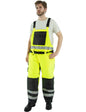 High Visibility Waterproof Bib Overall with Quilted Insulation, ANSI E