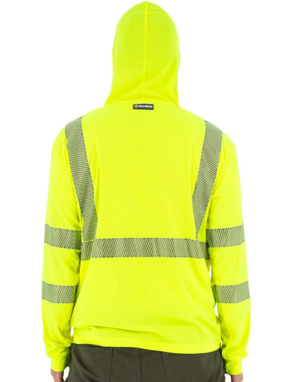 Lightweight High Visibility Hooded Long Sleeve UPF, Class 3
