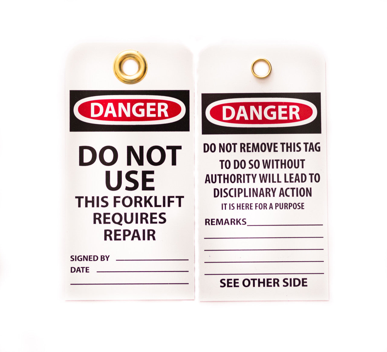 Danger Do Not Use Forklift Lockout Tags