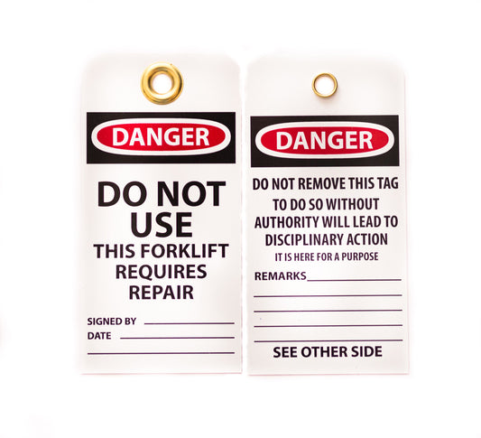 Danger Do Not Use Forklift Lockout Tags