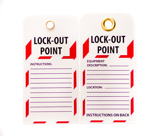 ZING Lockout Tag, 10/Pk, Lock-Out Point, 6"X3".. - official Zing product image 1