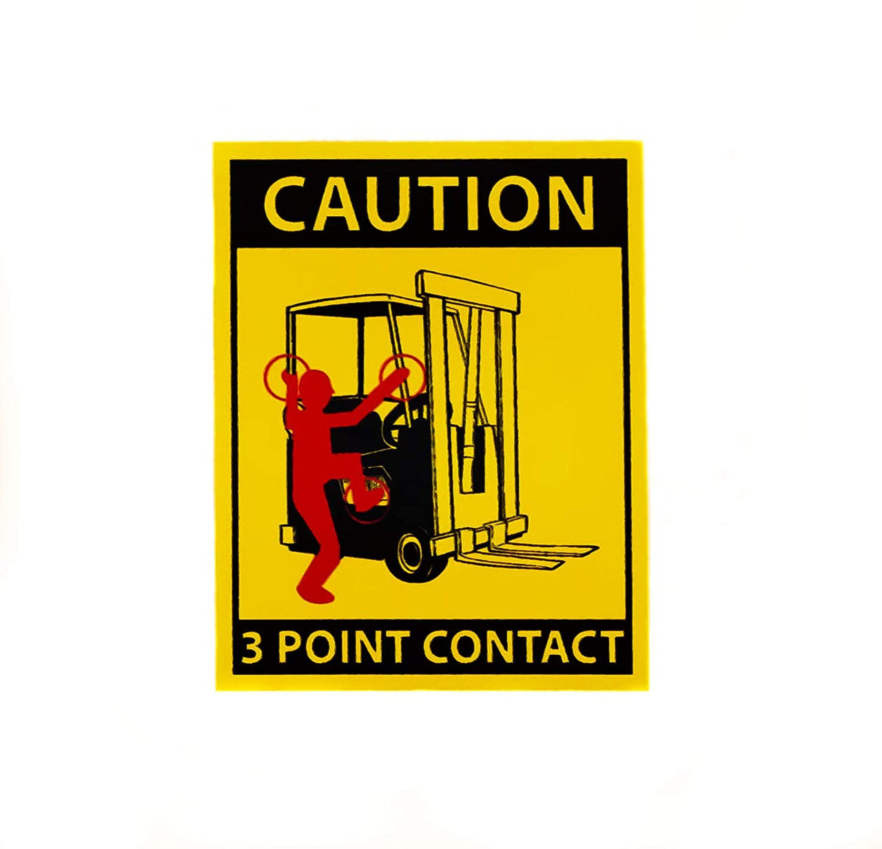 ZING Forklift Label, 3.5 H X 2.75 W, 3 Points Contact 10/Pack.. - official Zing product image 1