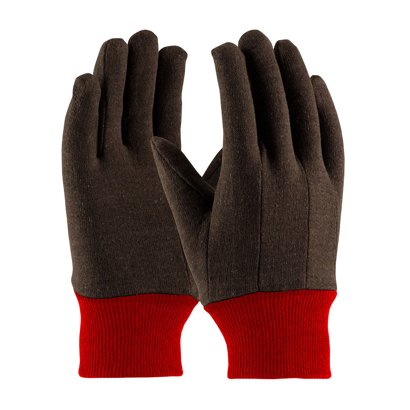 PIP 750RKW – Regular Weight Polyester/Cotton Jersey Glove with Fleece Lining - Red Knit Wrist