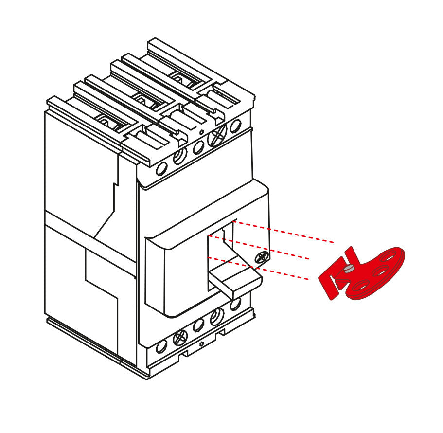 ZING Breaker Lockout - Abb Tmax T1-T2-T3 Mccb (Molded Case Circuit Breaker) - official Zing product image 2