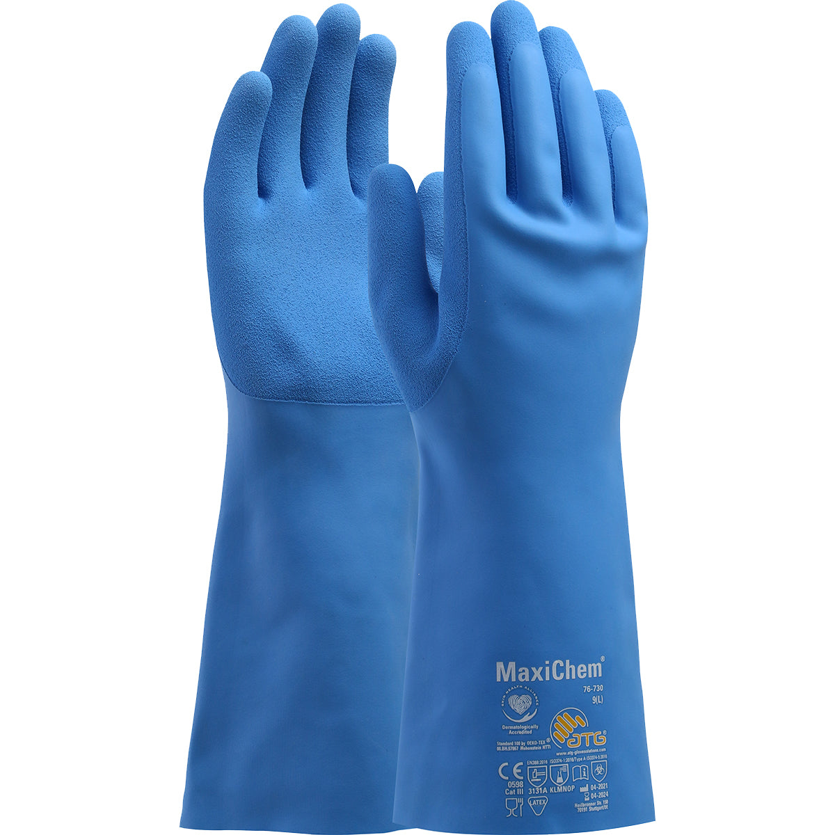 ATG 76-730 – Latex Blend Coated Glove with Nylon / Elastane Liner and Non-Slip Grip on Palm & Fingers – 14"