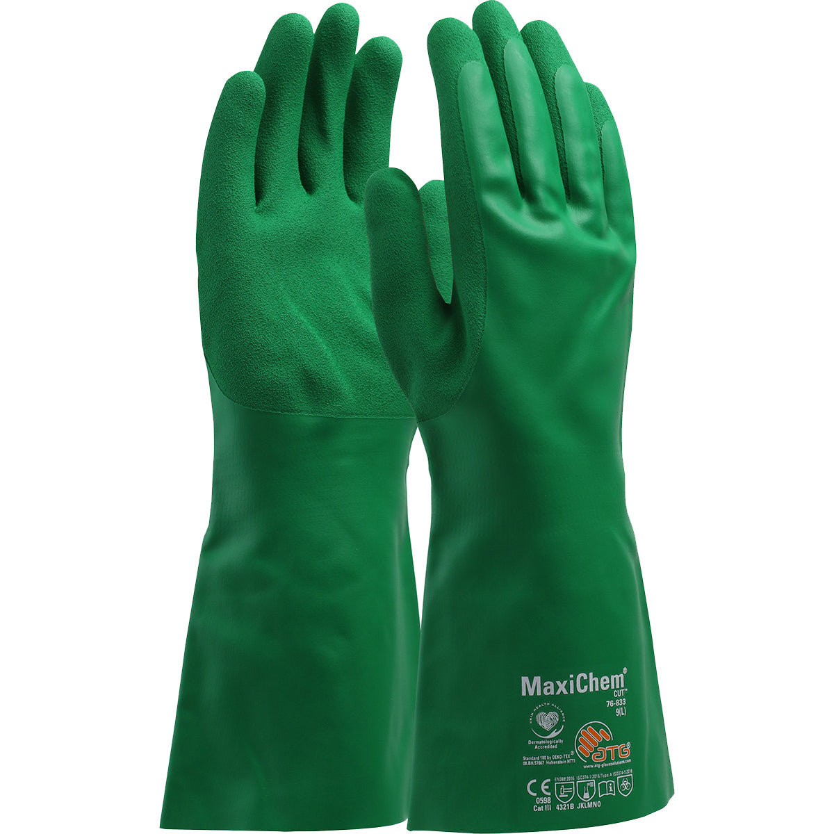 ATG 76-833 – Nitrile Blend Coated Glove with TriTech™ Liner and Non-Slip Grip on Palm & Fingers - 14"