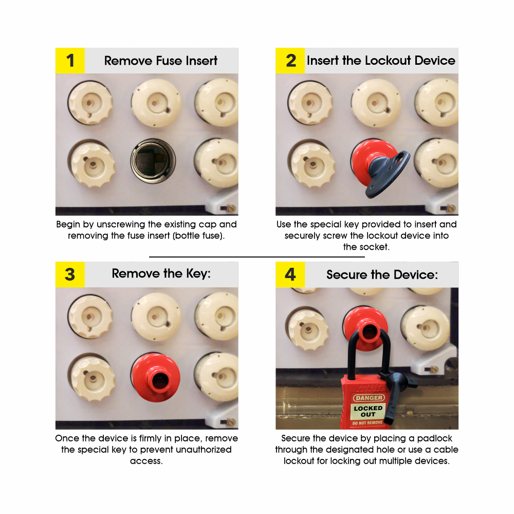 ZING Round/Bottle Fuse Holder Lockout, E27 Or E33 - official Zing product image 4