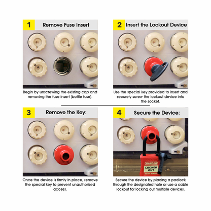 ZING Round/Bottle Fuse Holder Lockout, E27 Or E33 - official Zing product image 4