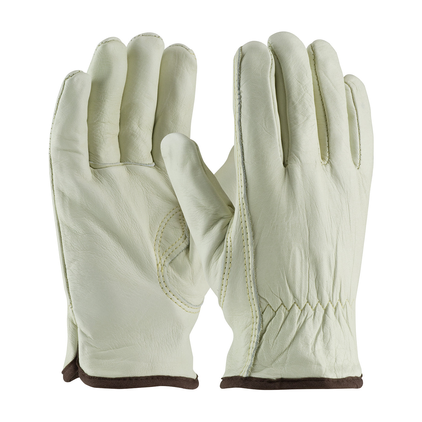 PIP 77-265 – Economy Top Grain Cowhide Leather Drivers Glove with Natural Thermal Lining - Keystone Thumb