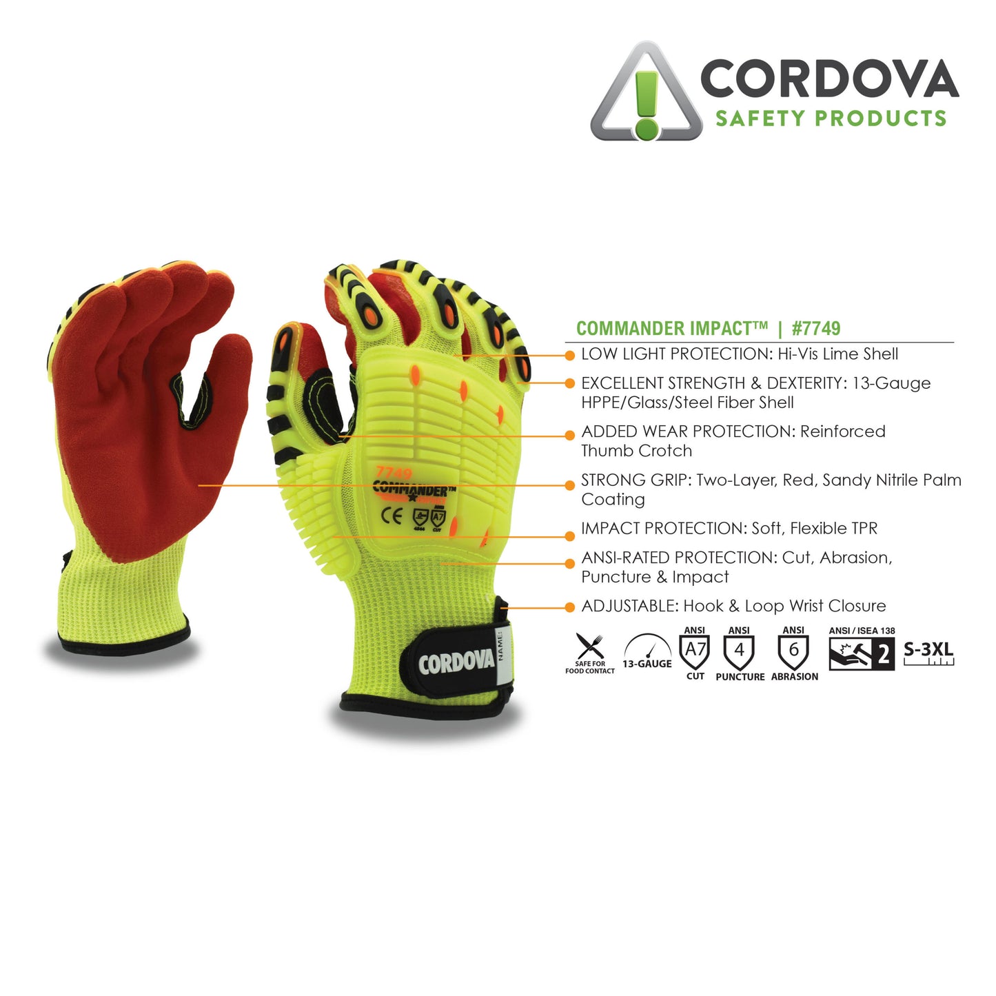 Cordova Commander Impact™ 13-gauge, HI-VIS Hp #7749 - 7749S image 3