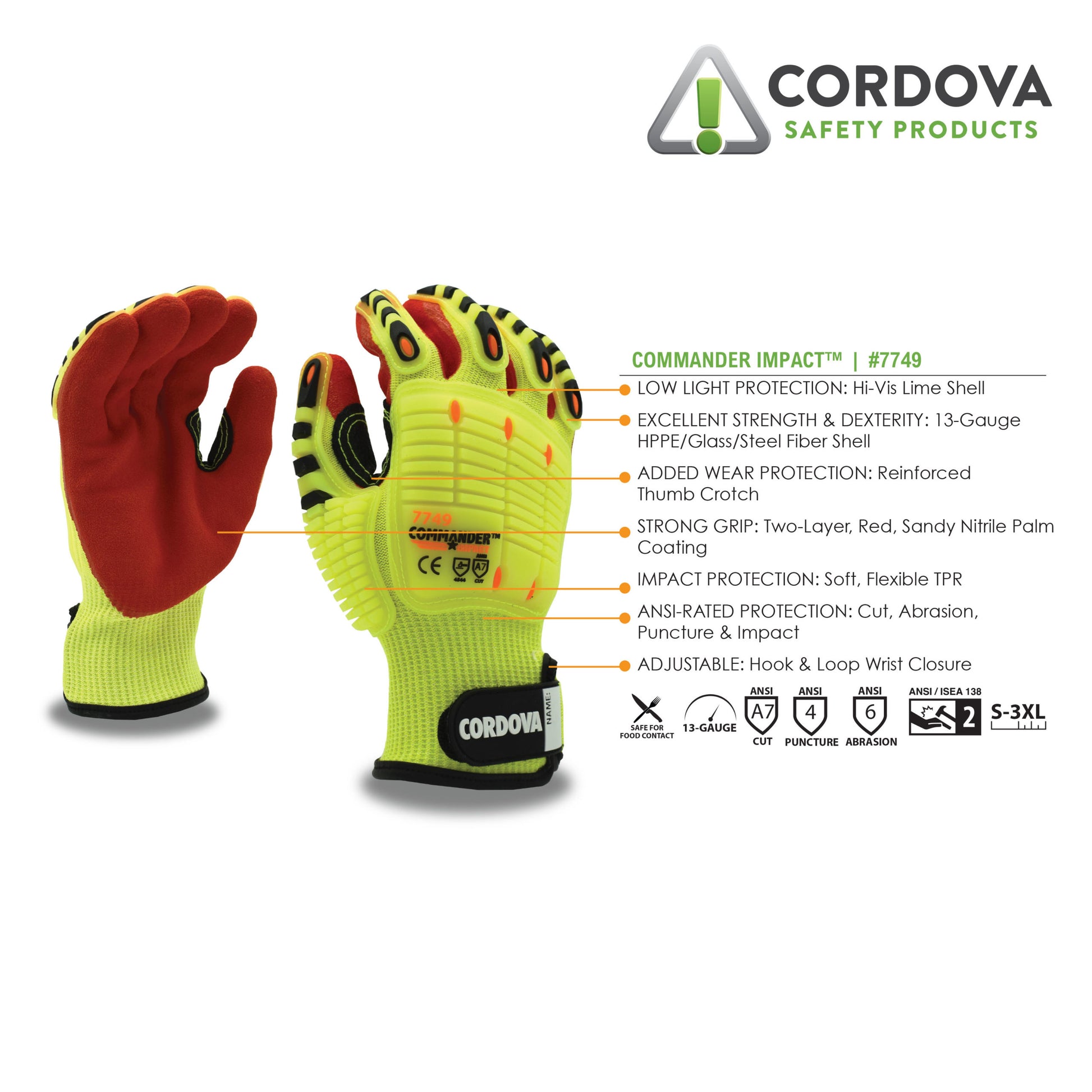 Cordova Commander Impact™ 13-gauge, HI-VIS Hp #7749 - 7749S image 3