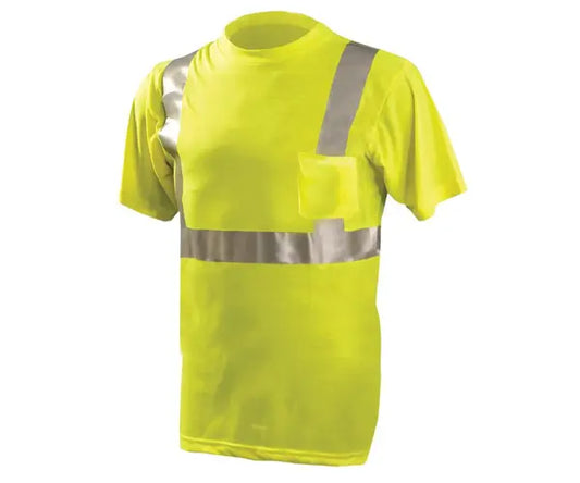 Occunomix Short Sleeve Wicking T-Shirt W/Pocket Hi-Vis Shirts Orange S model LUX-SSETP2-OS