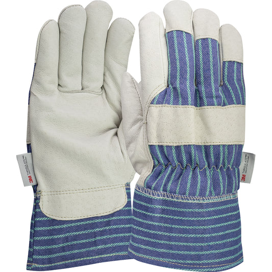 PIP 78-3927 – Premium Pigskin Leather Palm Glove with Fabric Back and 3M™ Thinsulate™ Lining + Foam - Fabric Safety Cuff